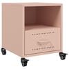 vidaXL Bedside Cabinet Set of 2 Pink Cold-rolled steel Compact