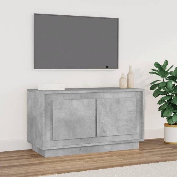 vidaXL TV Cabinet Concrete Grey Engineered Wood Small TV Cabinet