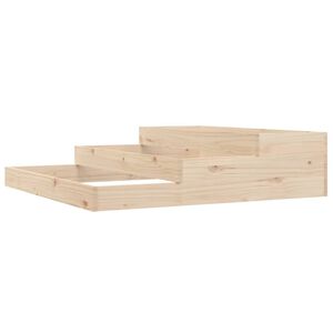 vidaXL Planter Natural Wood Solid pine wood Large Decorative Inlays