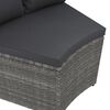 vidaXL 9 Piece Patio Sofa Set with Cushions Poly Rattan Gray