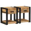 vidaXL Bedside Cabinets 2 pcs 40x40x50 cm Solid Rough Wood Mango