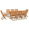 vidaXL Dining Set Brown Solid Acacia wood Large Dining Set Rectangular
