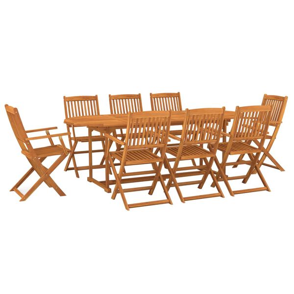 vidaXL Dining Set Brown Solid Acacia wood Large Dining Set Rectangular