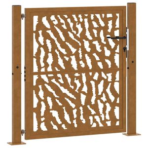 vidaXL Garden Gate 39.4x39.4" Weathering Steel Trace Design
