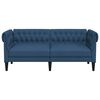 vidaXL Chesterfield Sofa Blue 100% polyester 2-Seater Chesterfield Sofa