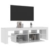 vidaXL TV Cabinet High gloss white Engineered wood 55.1 x 14.4 x 15.7 in
