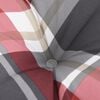 vidaXL Highback Chair Cushion Set of 6 Red check pattern