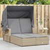 vidaXL Double Sun Lounger Mix Beige