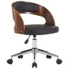 vidaXL Office Chair Black, Wood Faux leather, plywood, metal Medium