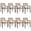vidaXL 9 Piece Patio Dining Set Solid Wood Acacia and Metal
