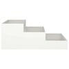vidaXL Garden Planter White 35.43 x 35.43 x 13.78 in Cold-rolled Steel