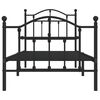 vidaXL Bed Frame Black Steel 35.4 x 74.8 in Bed Frame Rectangular