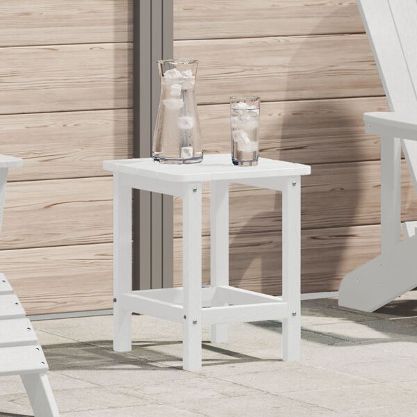 vidaXL Adirondack Side Table White 38 x 38 x 46 cm HDPE