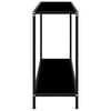 vidaXL Console Table Black 55.1"x13.8"x29.5" Tempered Glass