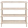 vidaXL Shoe Cabinet Set of 2 Natural Solid fir wood