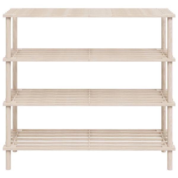 vidaXL Shoe Cabinet Set of 2 Natural Solid fir wood