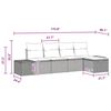 vidaXL Garden Sofa Set with Cushion 5 pcs Grey Poly Rattan