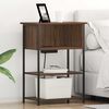 vidaXL Bedside Cabinet Brown Oak 21.65 x 12.20 x 29.92 in
