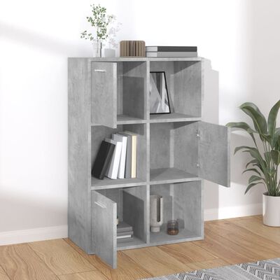 vidaXL Storage Cabinet Concrete Gray 23.6"x11.6"x35.4" Engineered Wood