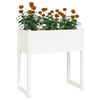 vidaXL Planter White Solid Pine Wood 30.7x15.7x31.9 in Durable Planter