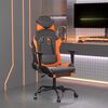 vidaXL Gaming Chair Black and Orange Faux leather, metal, plywood, foam