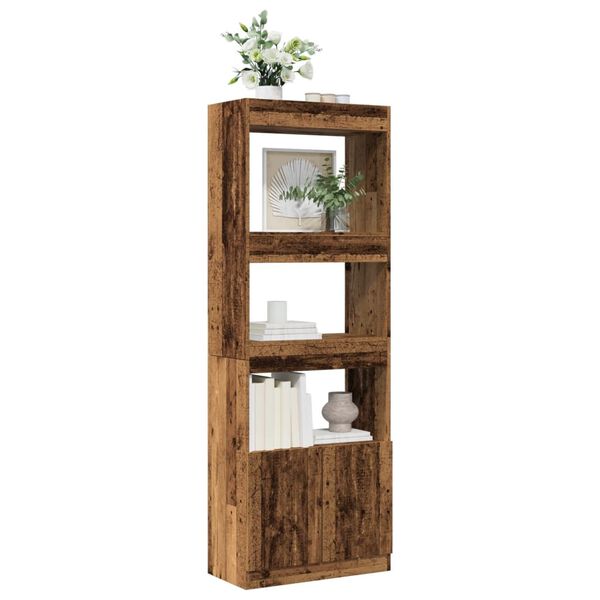vidaXL Highboard Old wood Engineered wood Tall Highboard Rectangular