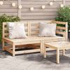 vidaXL Garden Sofa Pine wood Solid pine wood 2-Seater Modular