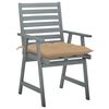 vidaXL Patio Dining Chairs with Cushions 3 pcs Solid Acacia Wood (312416+314906)