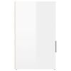 vidaXL Bedside Cabinet High gloss white Engineered wood 19.7x14.2x23.6 in