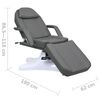 vidaXL Massage Table Gray 70.9"x24.4"x(34.1"-46.5")