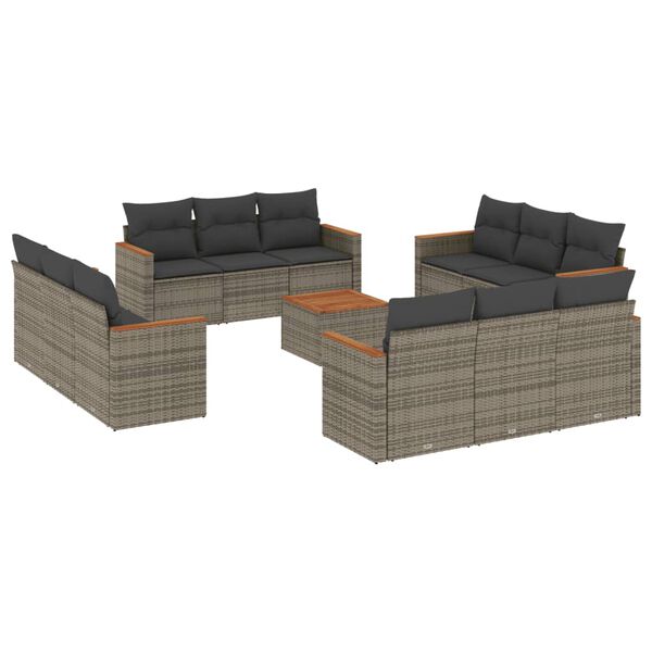 vidaXL Garden Sofa Set Gray