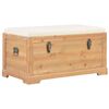 vidaXL Storage Chest Natural wood MDF, Polyester 31.5 x 15.7 x 15.7 in