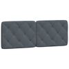 vidaXL Headboard Cushion Dark Grey Velvet 55.1 in Headboard Cushion