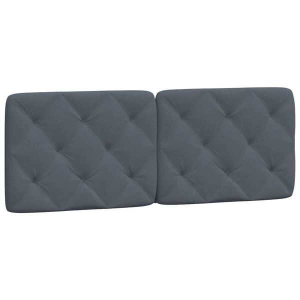 vidaXL Headboard Cushion Dark Grey Velvet 55.1 in Headboard Cushion