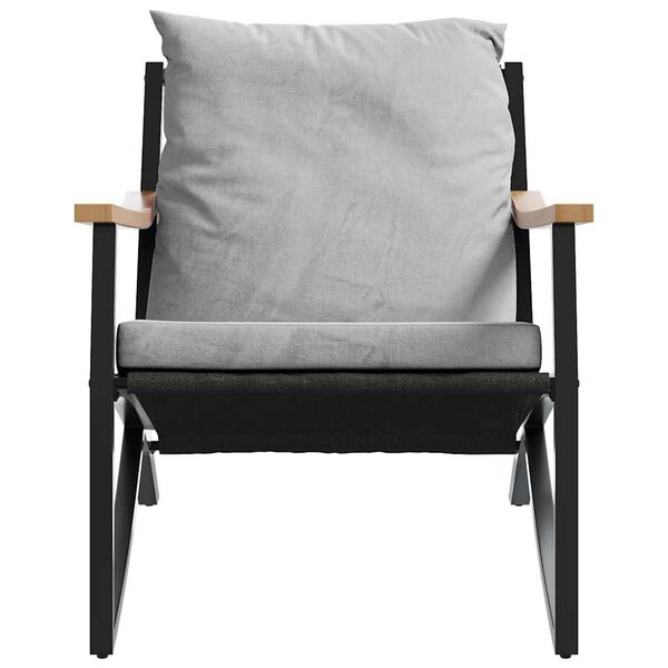 vidaXL Garden Chair Black, Light Gray