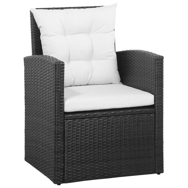 vidaXL Sofa Set Black and cream white
