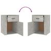 vidaXL Bedside Cabinet Concrete Grey Engineered wood Small