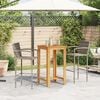 vidaXL Garden Bar Set Grey Solid Acacia Wood Small Footrest