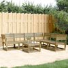vidaXL Garden Sofa Set Natural Wood Pressure Treated Pine Wood Large