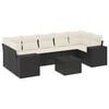 vidaXL Garden Sofa Set Black, Cream White