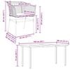 vidaXL Garden Dining Set Brown PE Rattan Medium UV-resistant materials