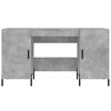 vidaXL Desk Concrete grey Engineered wood, iron, zinc alloy Medium Desk