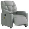 vidaXL Electric Massage Recliner Chair Light Gray