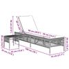 vidaXL Patio Sun Lounger Black PE Rattan Standard