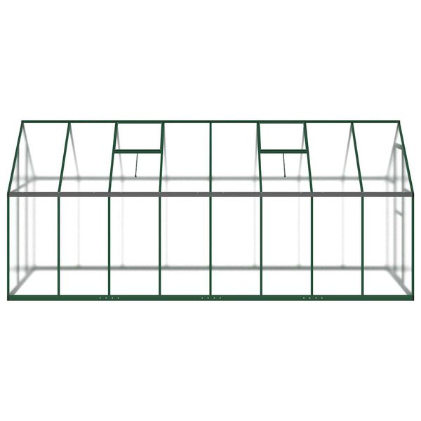 vidaXL Greenhouse Green and transparent Aluminum and polycarbonate Large