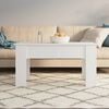 vidaXL Coffee Table White Engineered wood Medium Adjustable