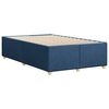 vidaXL Bed Frame Blue Polyester, plywood, engineered wood, solid pine wood