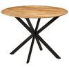 vidaXL Dining Table Natural wood, Black