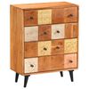 vidaXL Chest Of Drawers Honey Solid Acacia wood Medium Chest Of Drawers