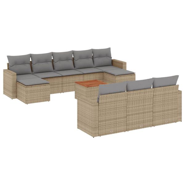 vidaXL Garden Sofa Set Beige, Light Gray